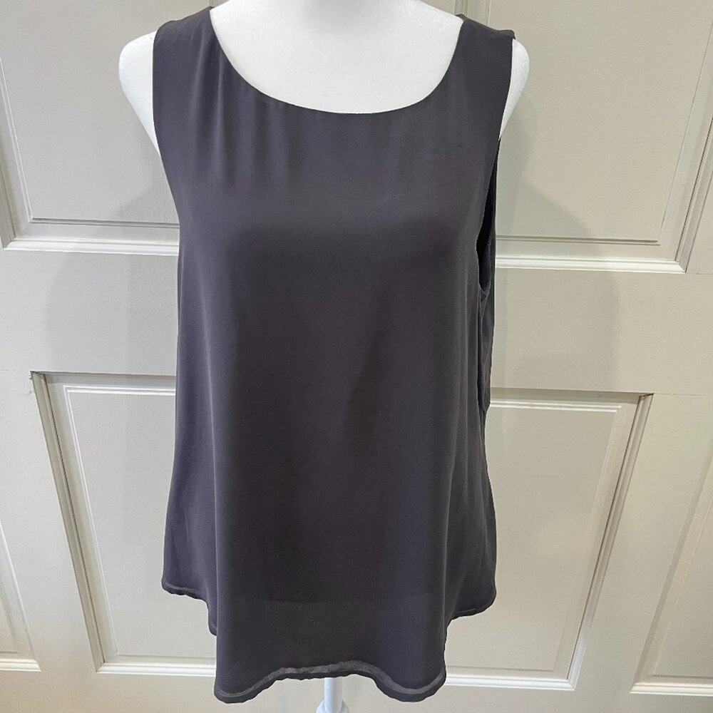 Forty Four Fifty grey sleeveless blouse, size L